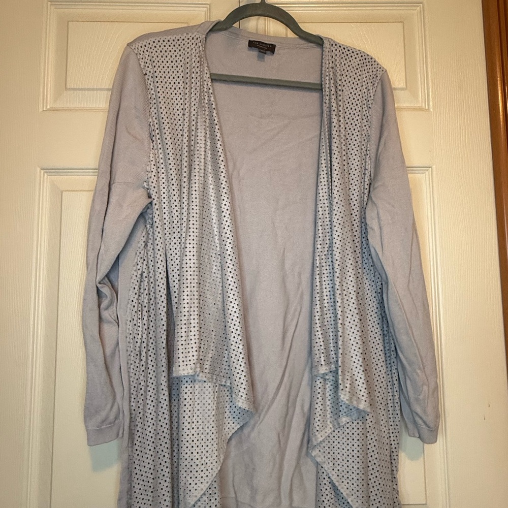 The Limited Collection Faux-Suede Open Front Cardigan - 1X